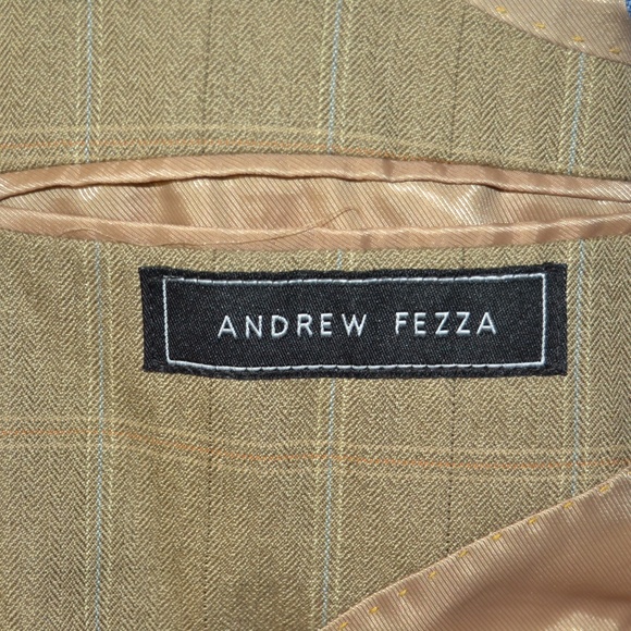Andrew Fezza 38R Sport Coat Blazer Suit Jacket Lig - Picture 8 of 8